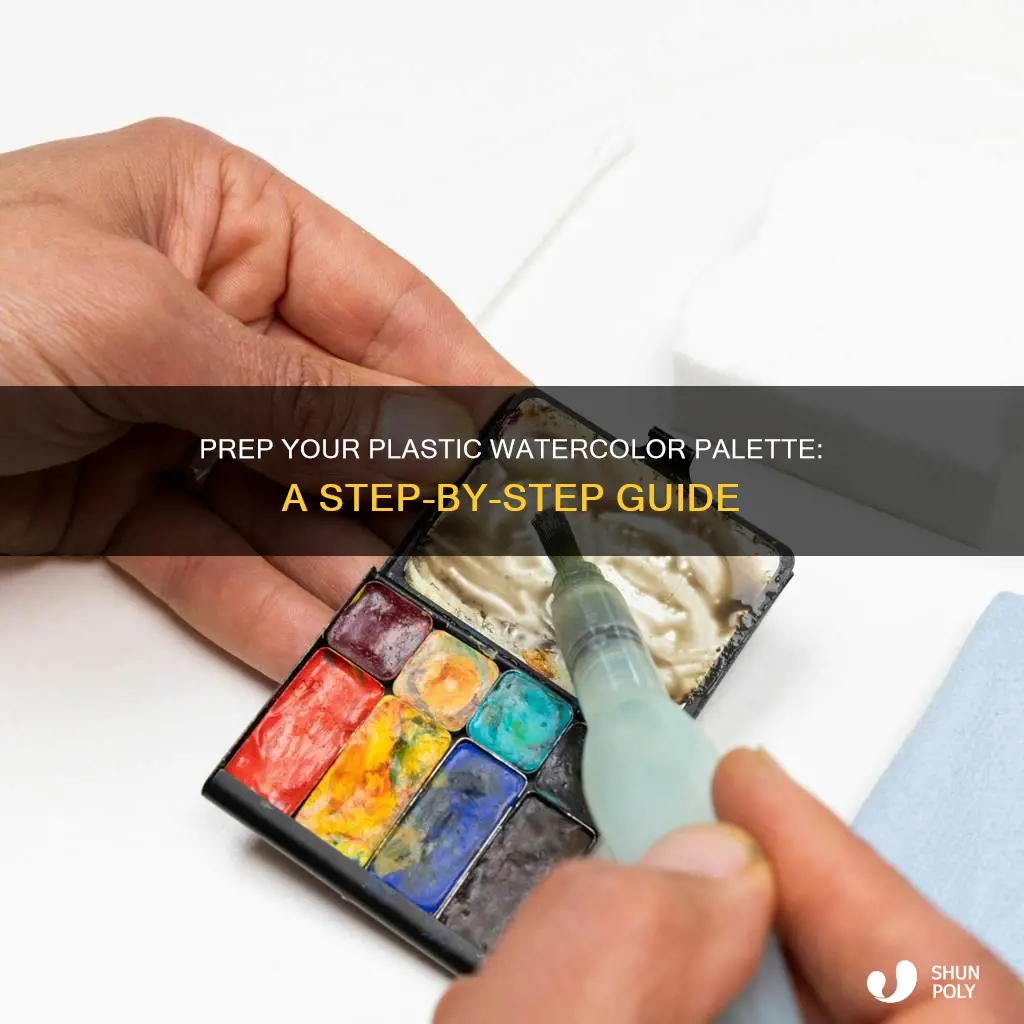 how to prep a plastic watercolor palette
