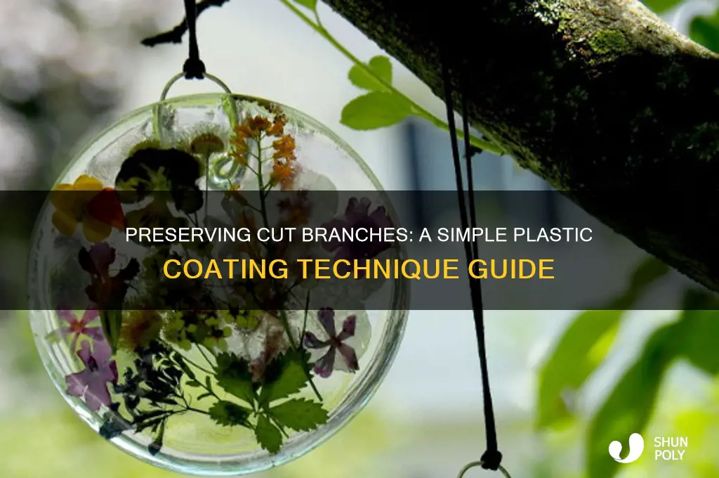 how to preserve a cut branch in plastic coat