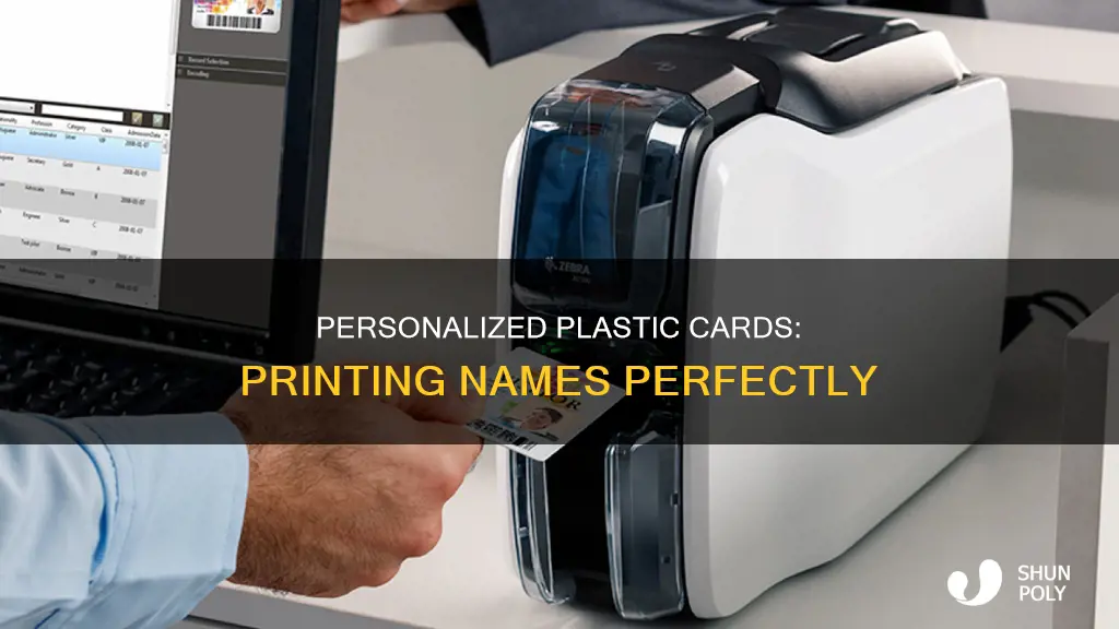 how to print name on plastic cards