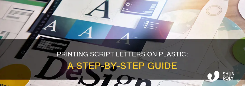 how to print script letters on plastic