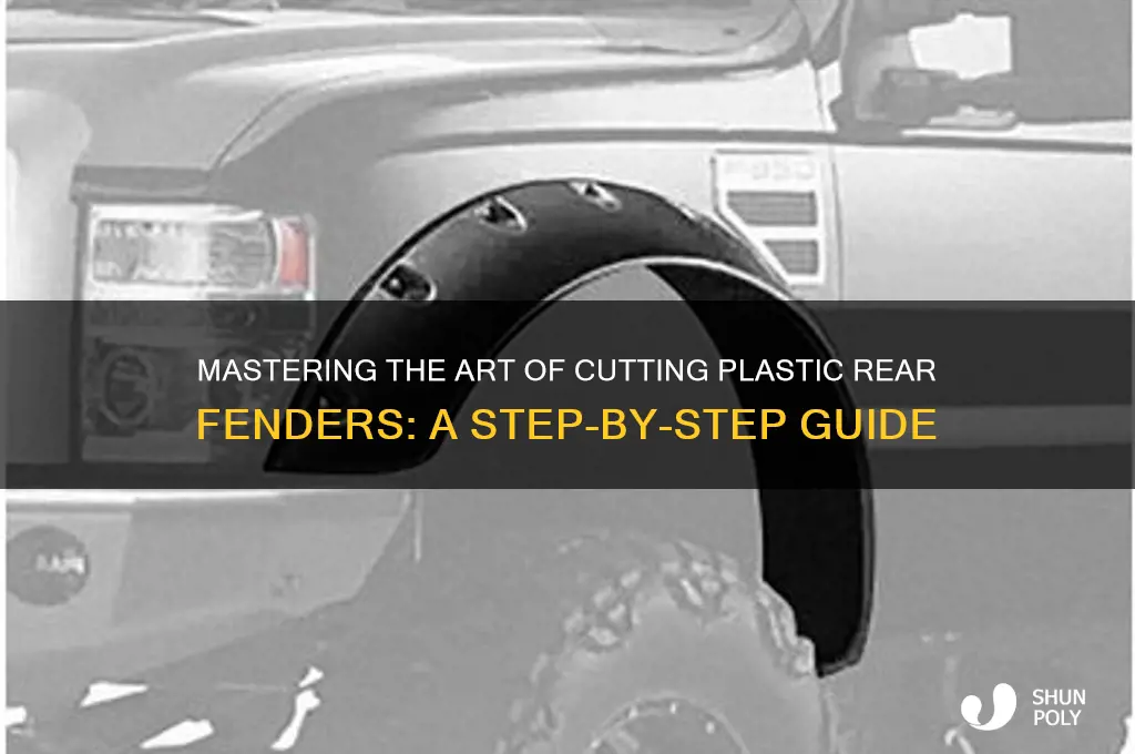 how to properly cut plastic rear fender