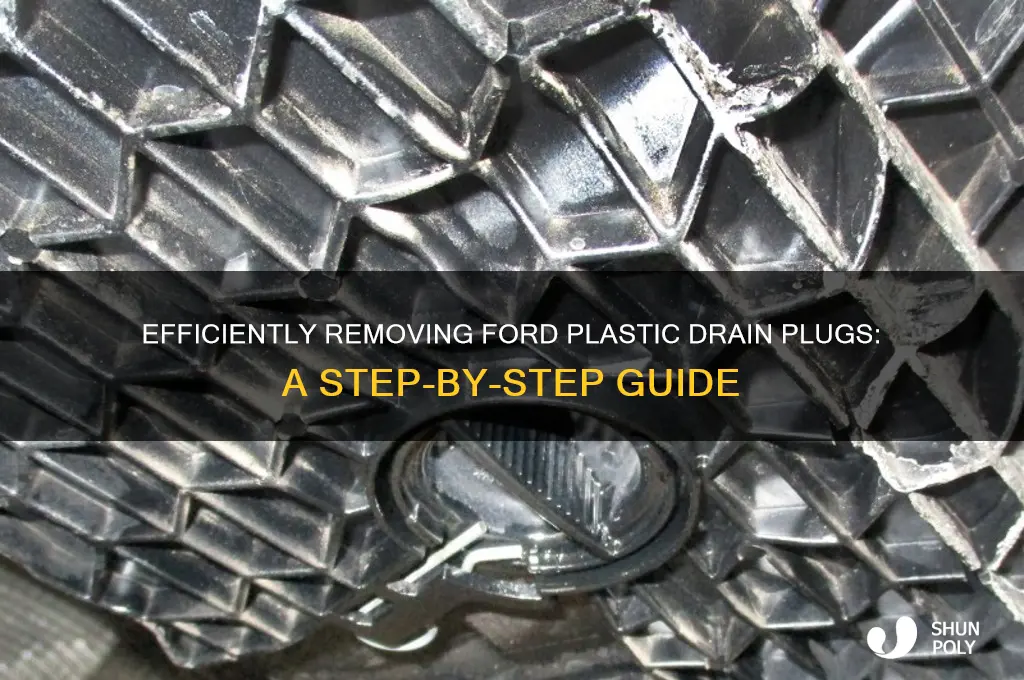 how to properly remove a ford plastic drain plug