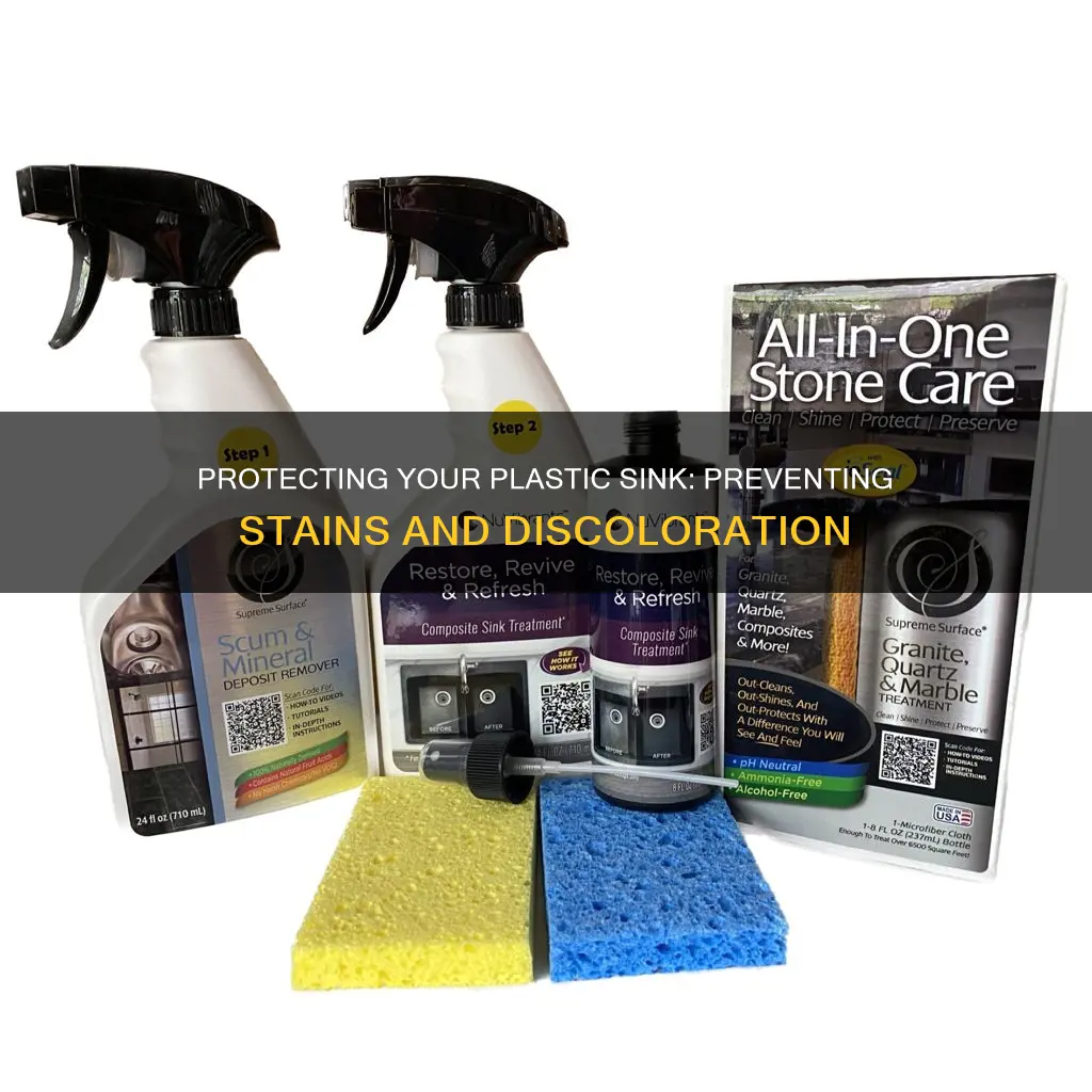 how to protect plastic sink from stains