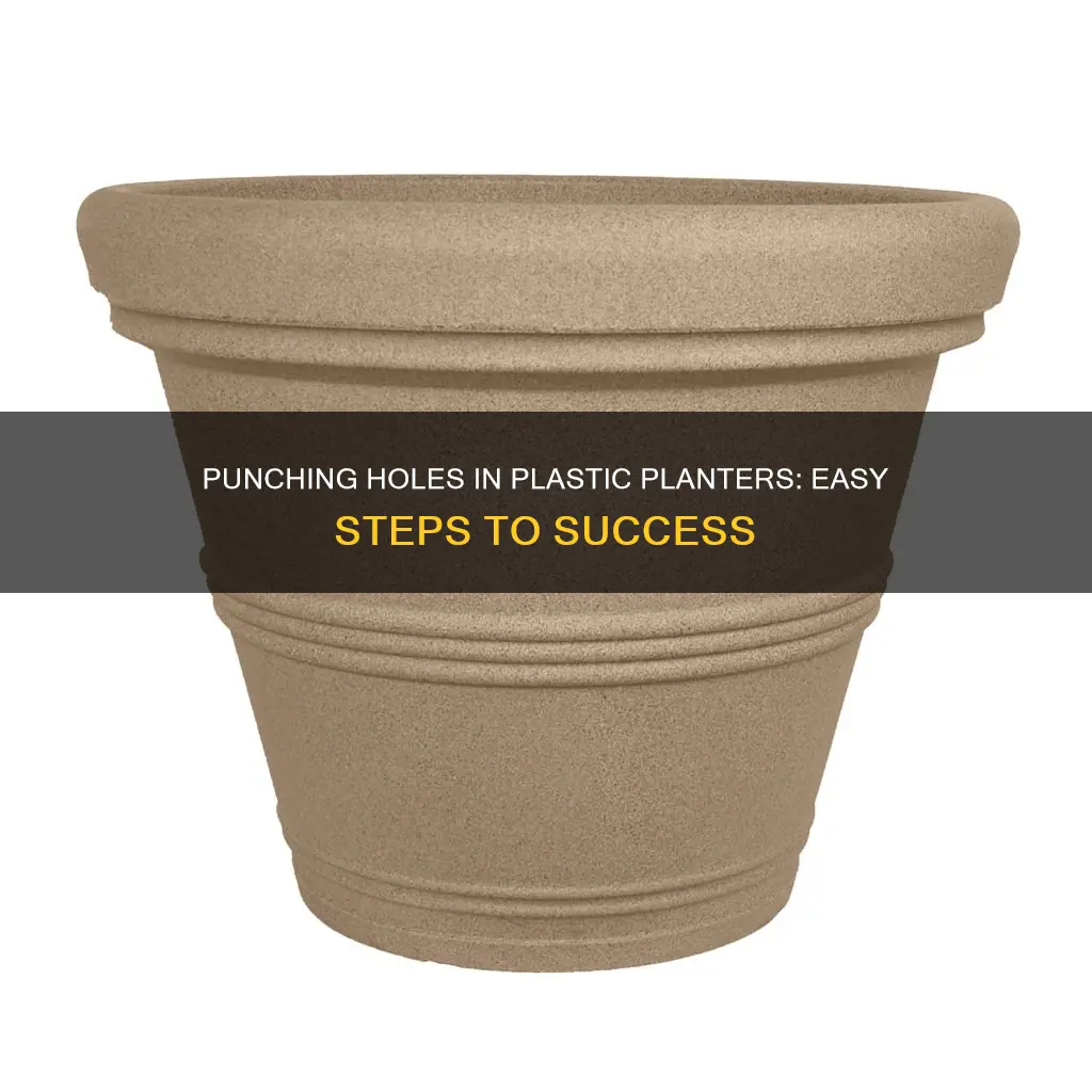 how to punch holes in plastic planter