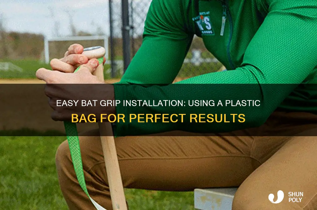 how to put a bat grip on with plastic bag