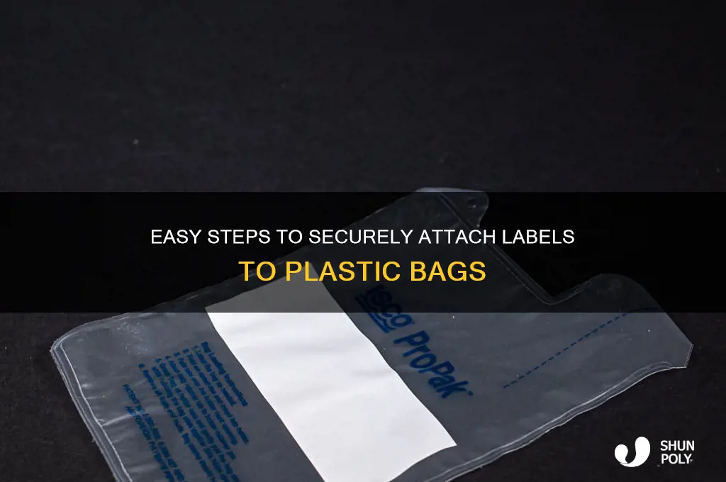 how to put a lable on plastic bag