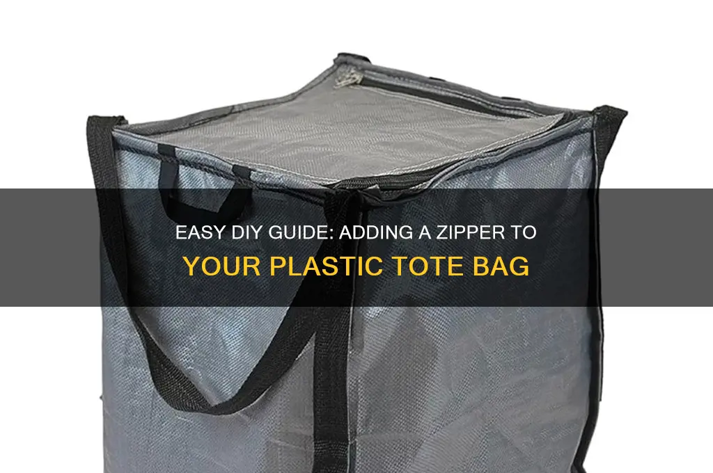 how to put a zipper on a plastic tote bag