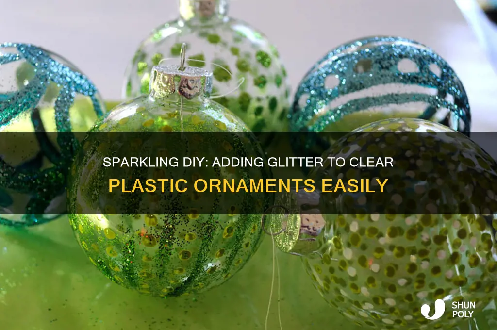 how to put glitter inside of a clear plastic ornament