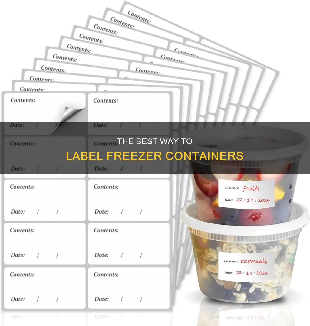 how to put labels on plastic container for freezer
