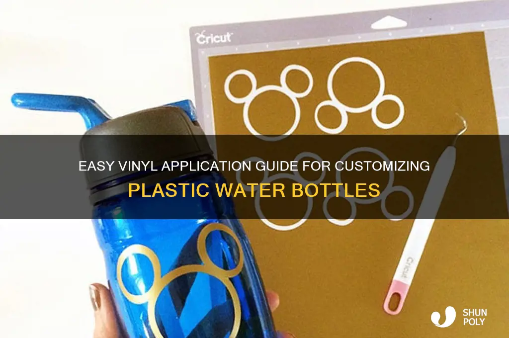 how to put vinyl on plastic water bottles