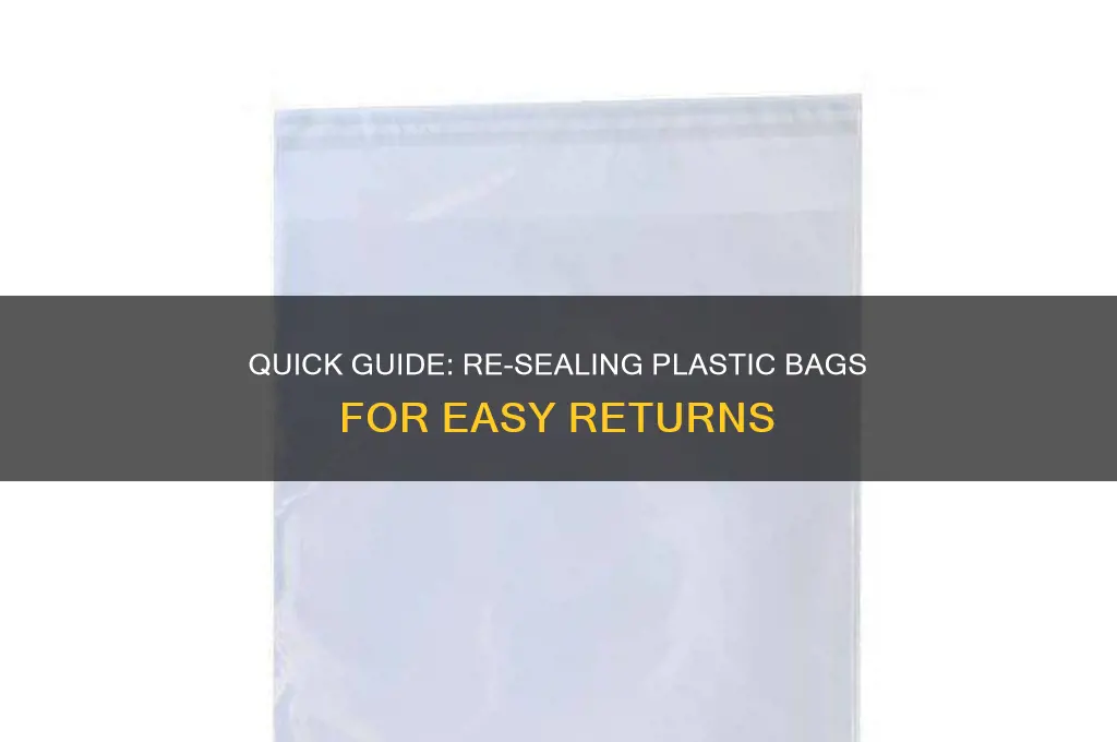 how to re seal plastic bag for returns