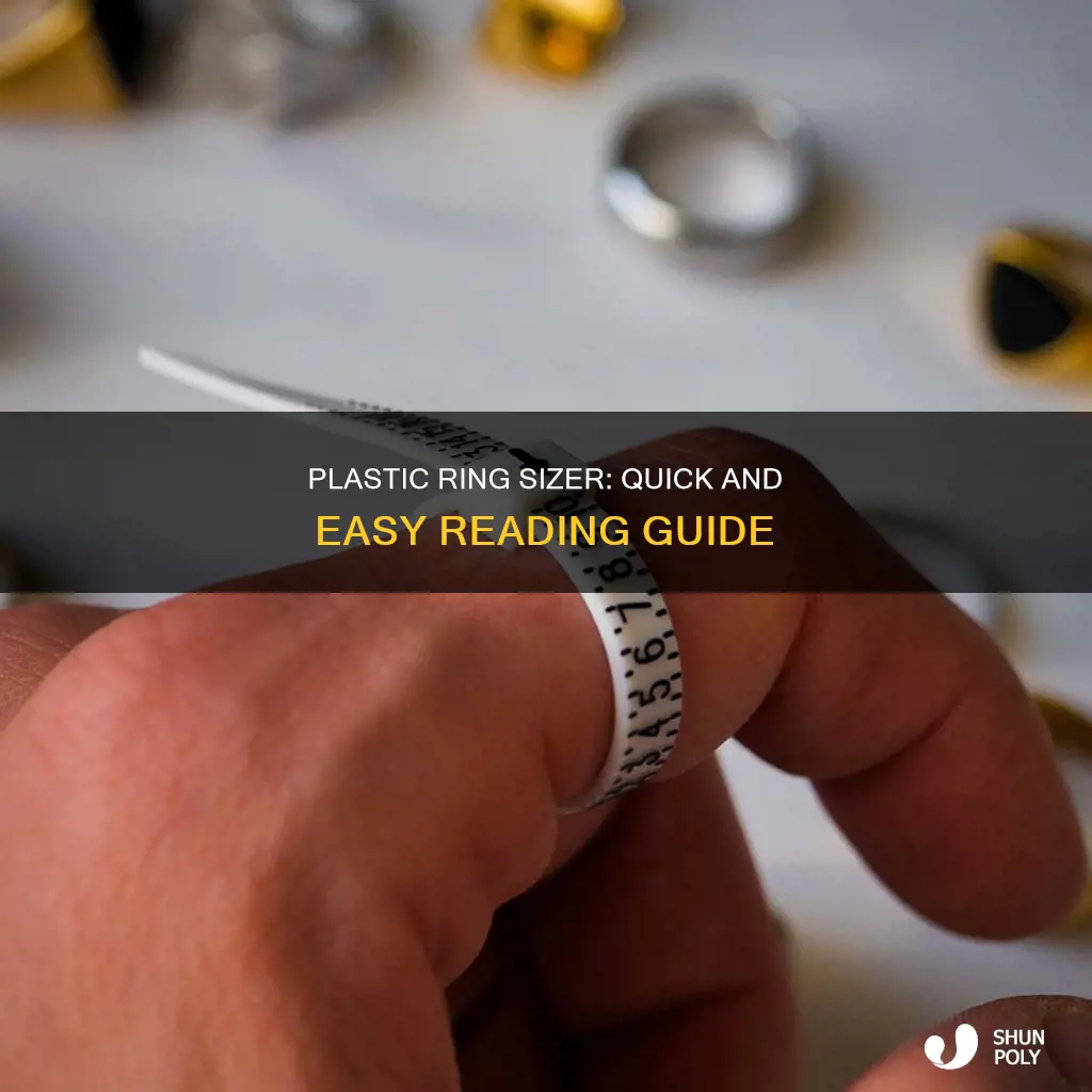 how to read a plastic ring sizer