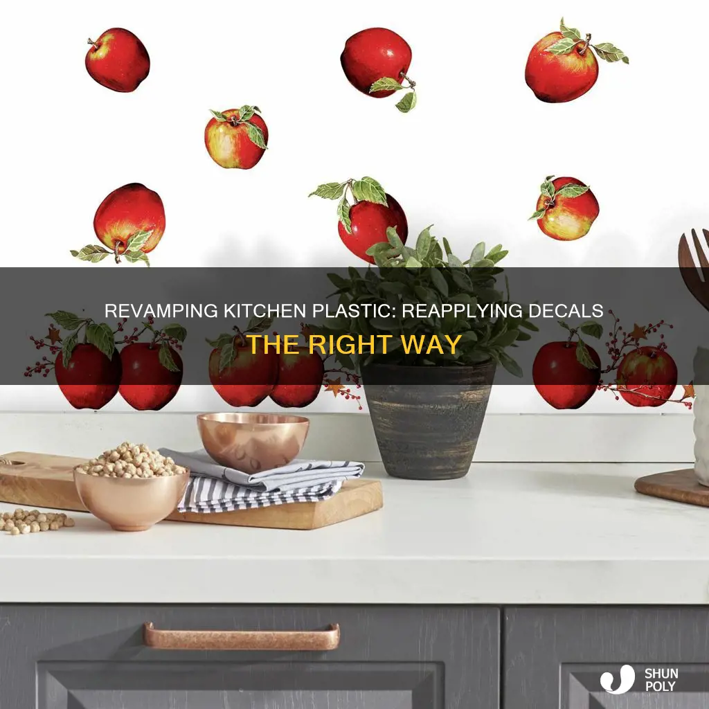 how to reapply decals to plastic kitchen