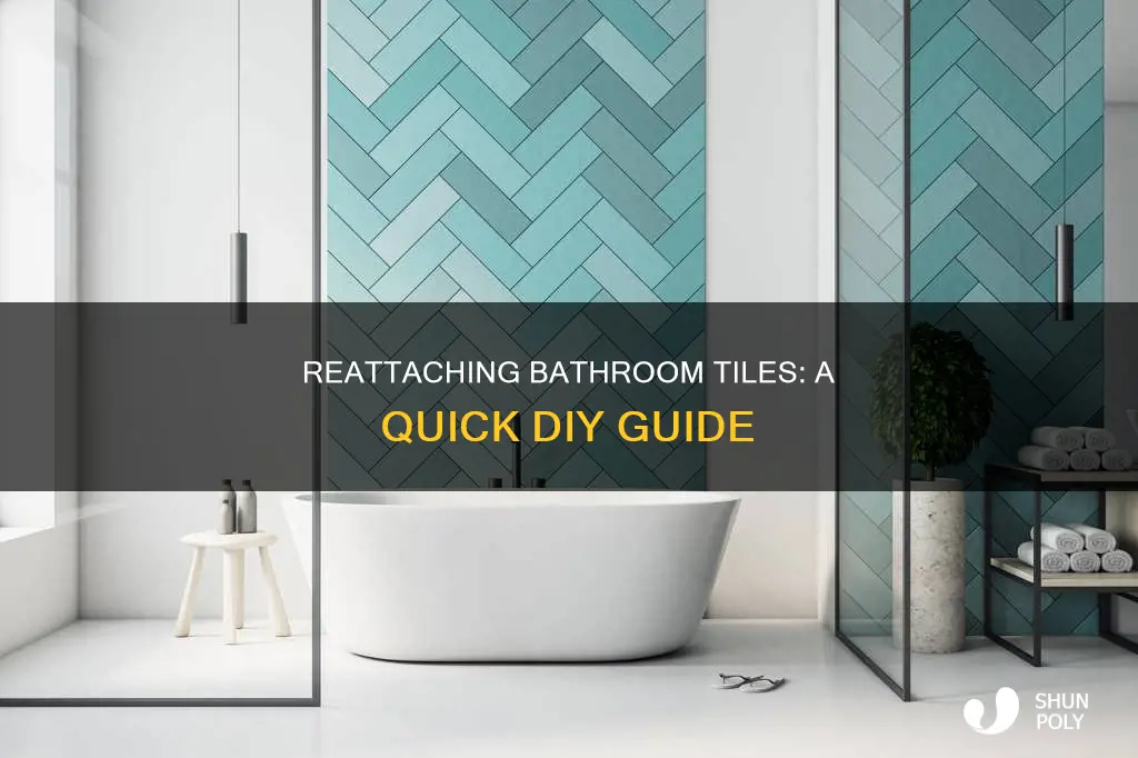 how to reattach plastic bathroom tile