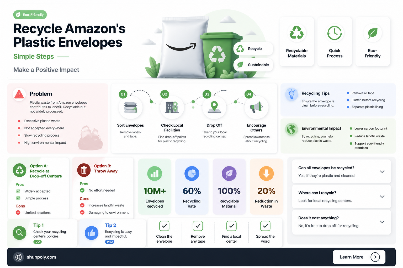 are amazon plastic padded envelopes recyclable