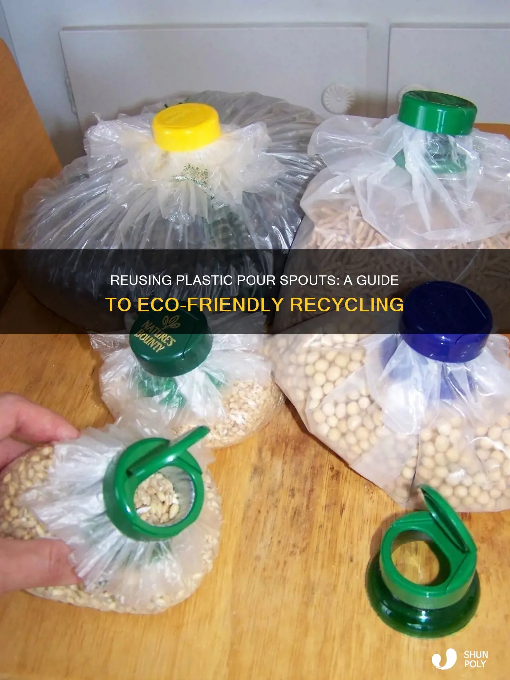 how to recycle plastic liquor pour spouts