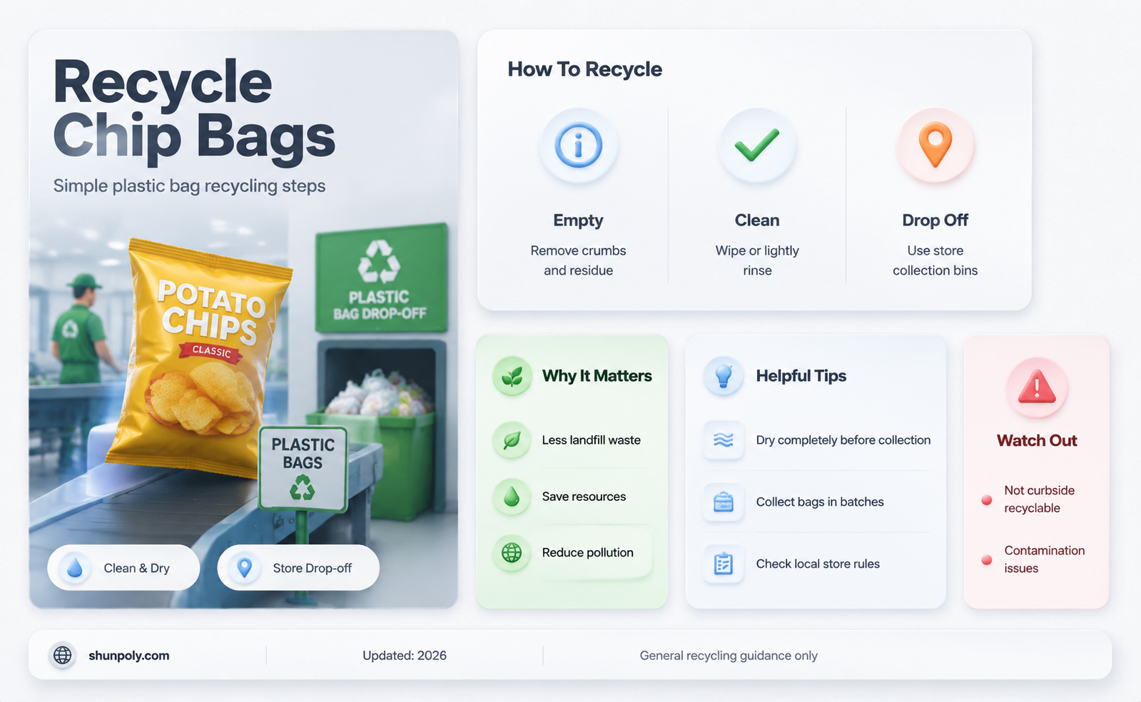 are plastic potato chip bags recyclable