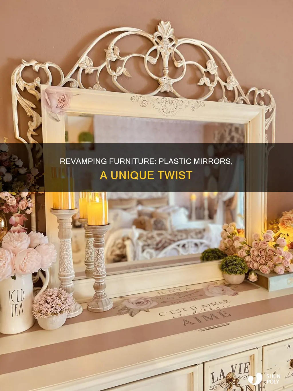 how to redo furnirure with plastic mirror