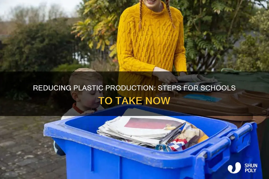 how to reduce plastic production at school