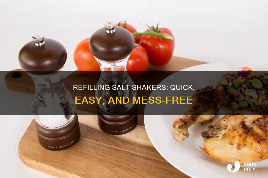 how to refill plastic salt shakers