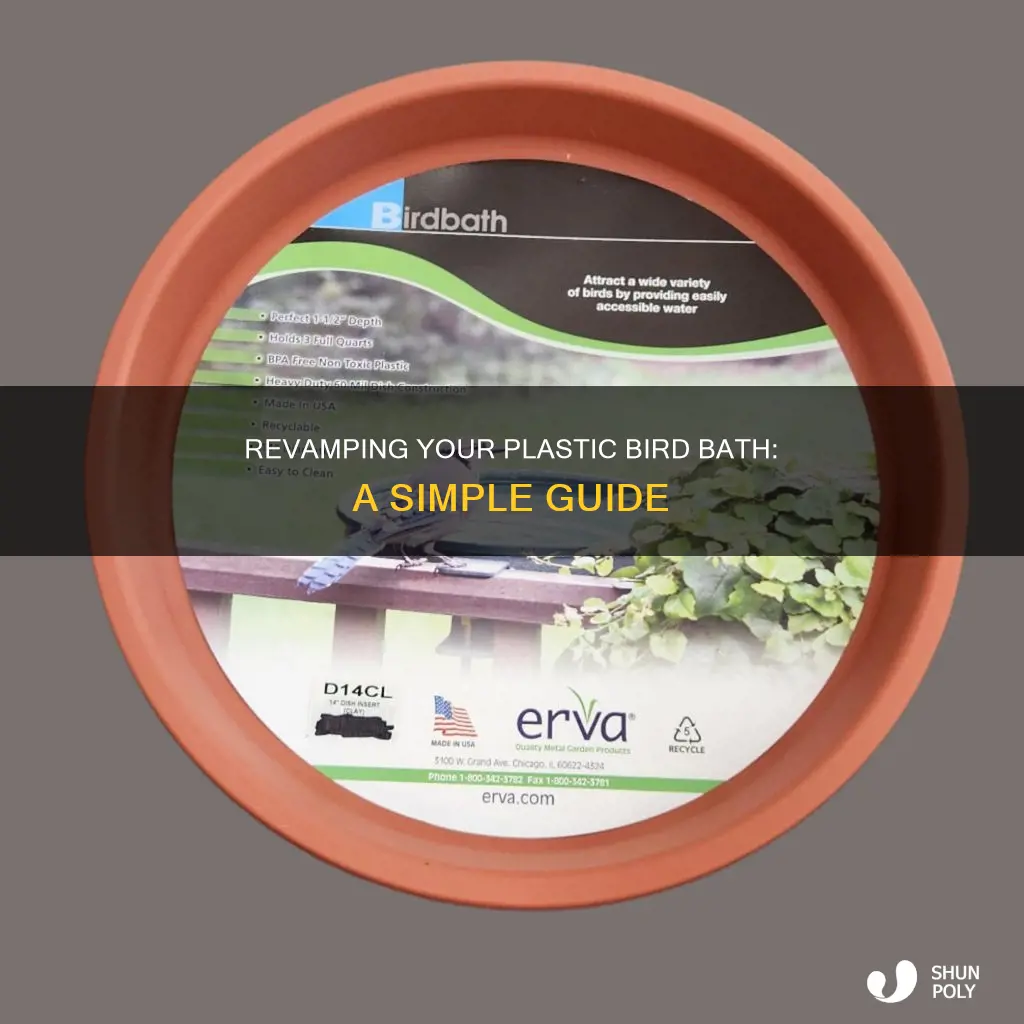 how to refinish a plastic bird bath