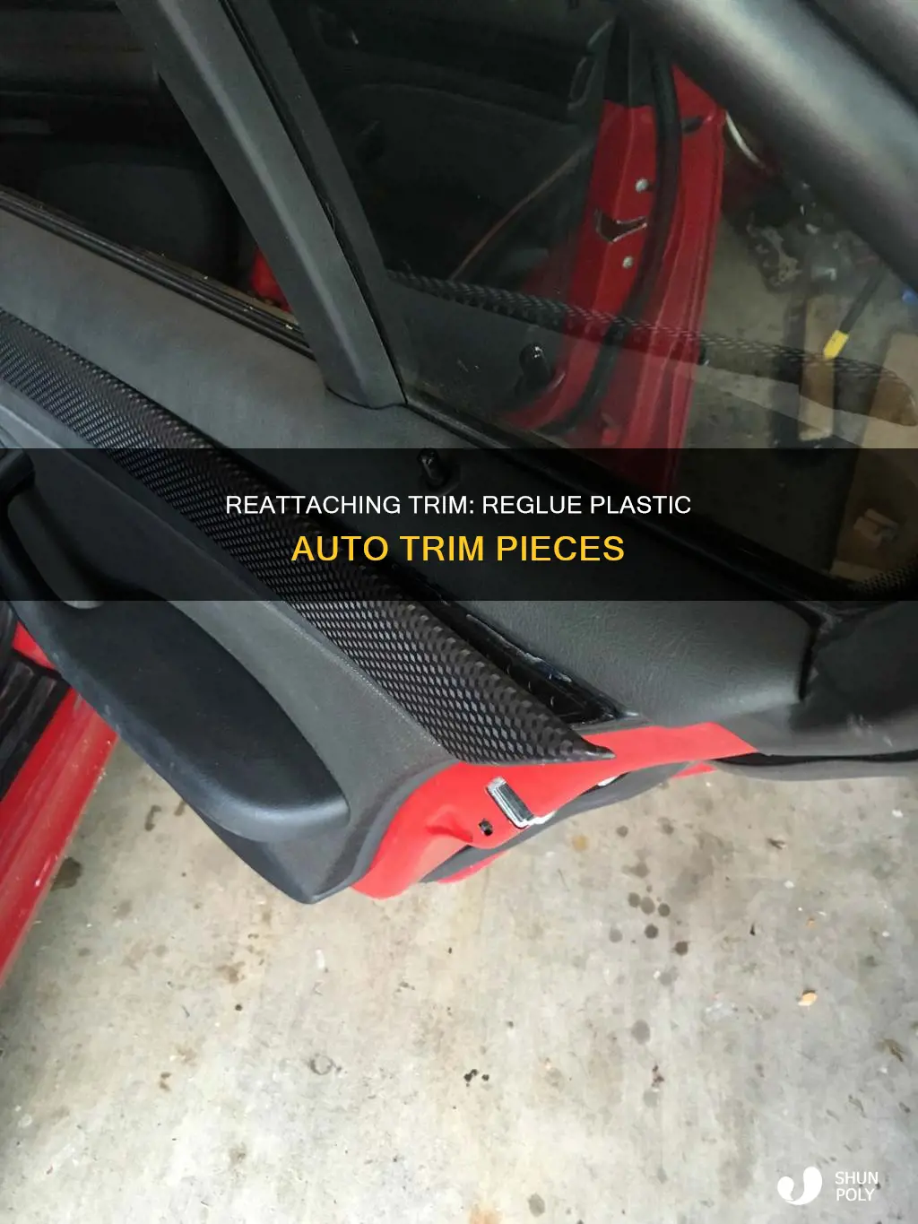 how to reglue plastic auto trim pieces