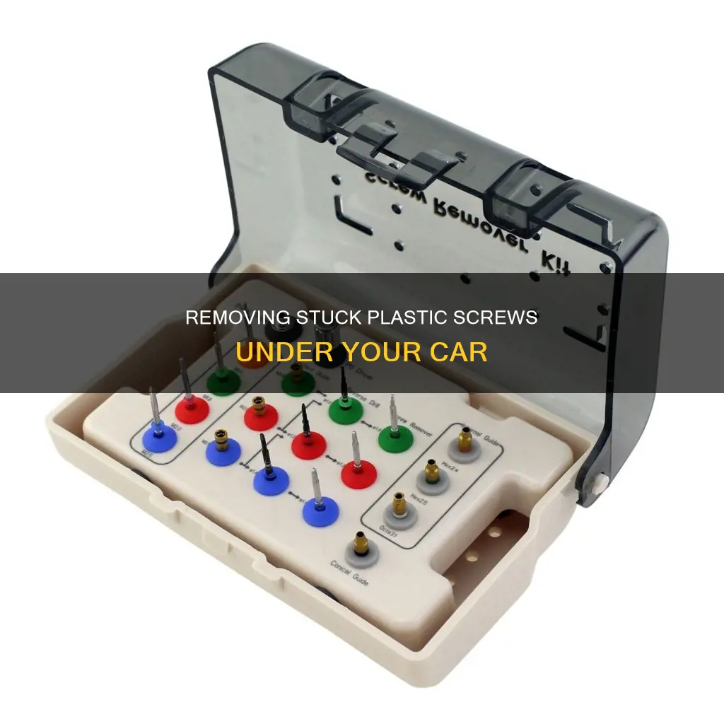 how to remopve plastic screwsd under car