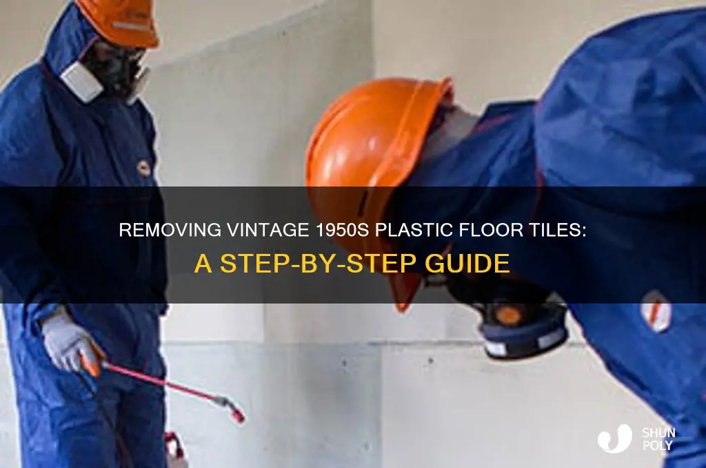 how to remove 1950s plastic floor tiles