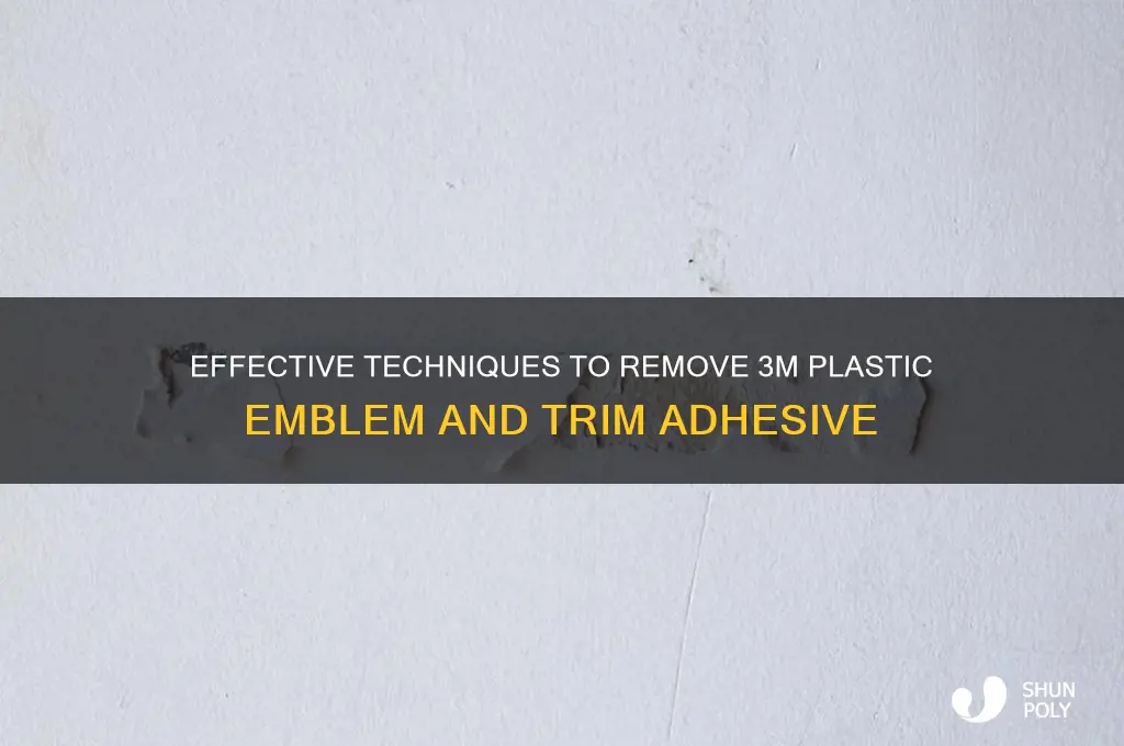 how to remove 3m plastic emblem and trim adhesive