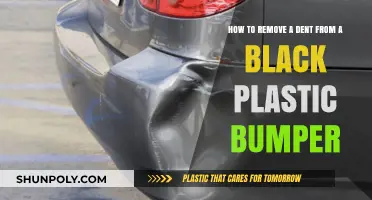 Easy DIY Guide: Removing Dents from Black Plastic Bumpers