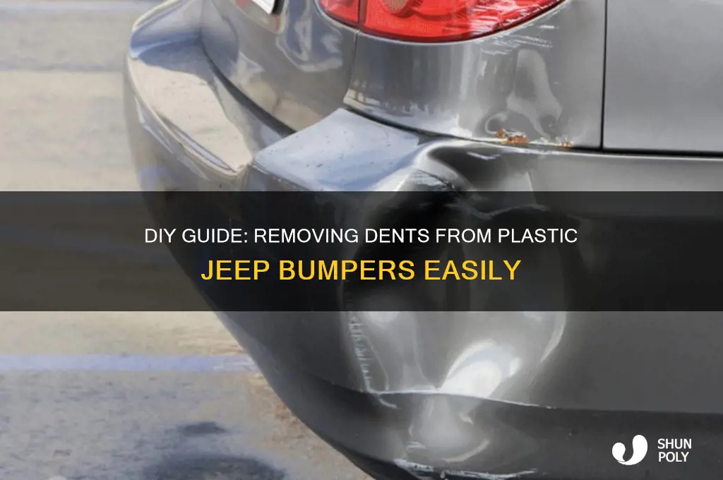 how to remove a dent in a plastic jeep bumper
