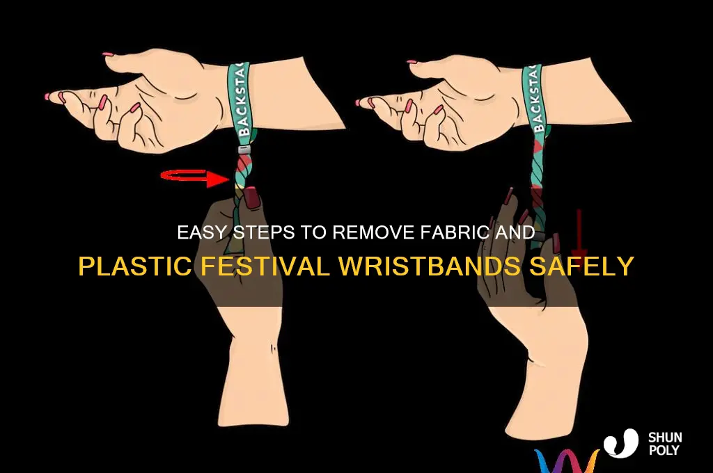 how to remove a fabric and plastic festival wristband