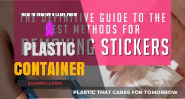 Peeling Off Labels: Reviving Plastic Containers