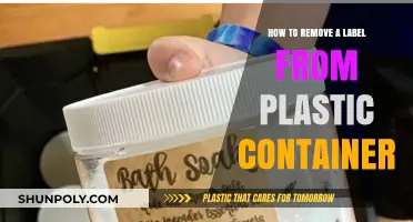 Peeling Off Labels: Reviving Plastic Containers