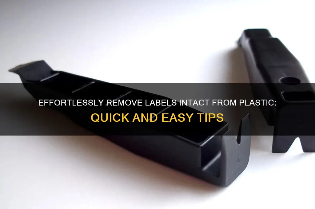how to remove a label intact from plastic