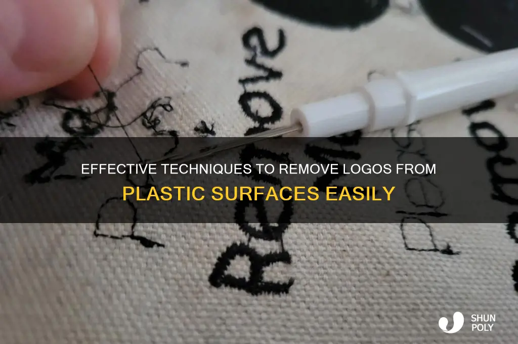 how to remove a logo from plastic