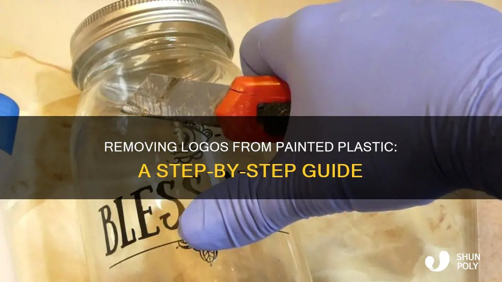 how to remove a manufacturers logo from painted plastic surface