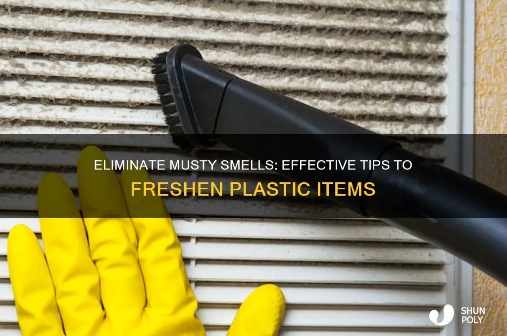 how to remove a mustysmell from plastic