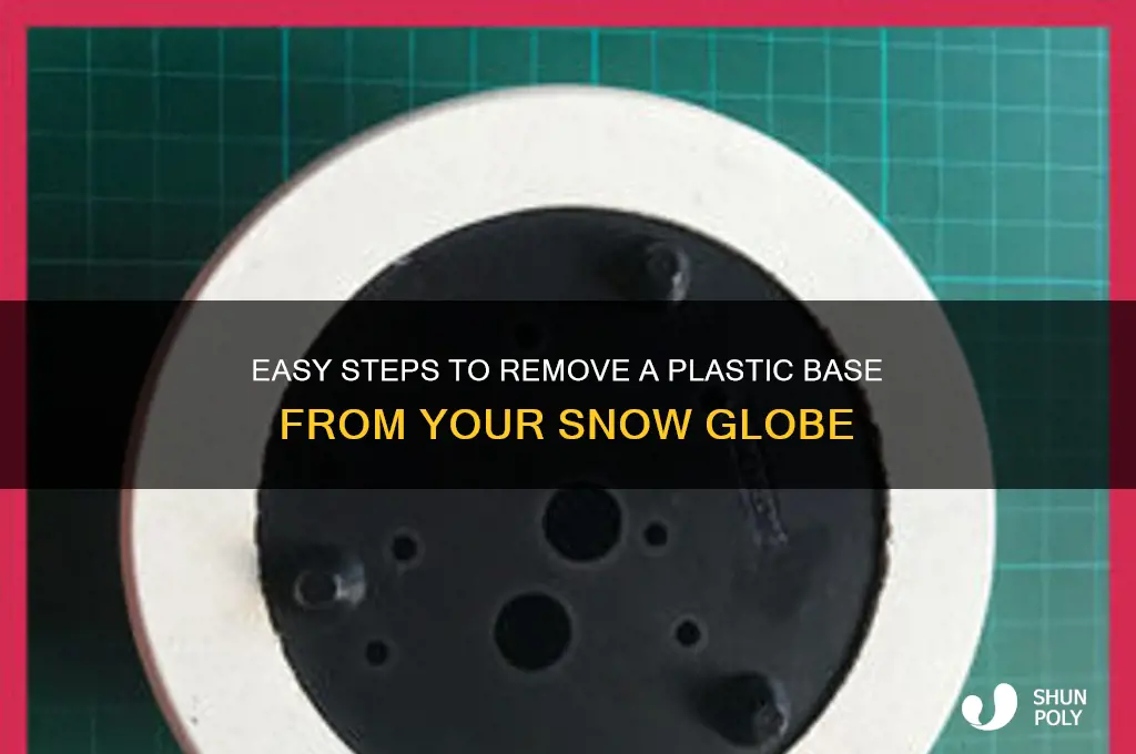 how to remove a plastic base from snow globe