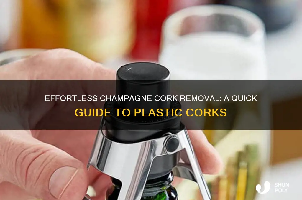 how to remove a plastic champagne cork