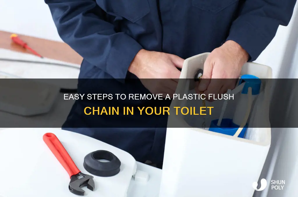 how to remove a plastic flush chain