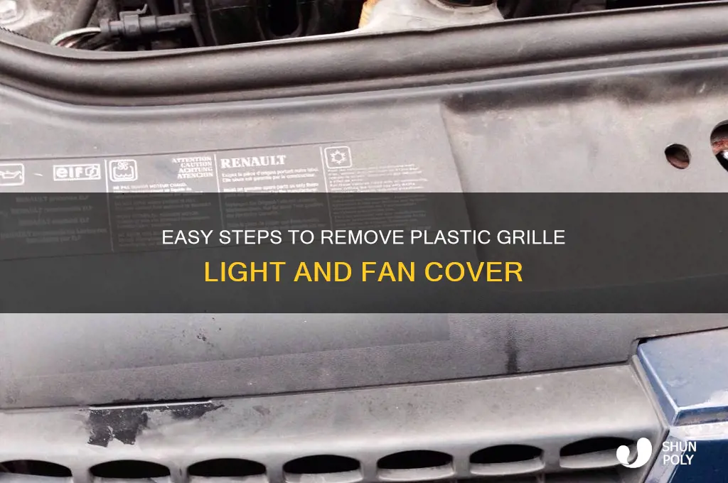how to remove a plastic grille light and fan cover