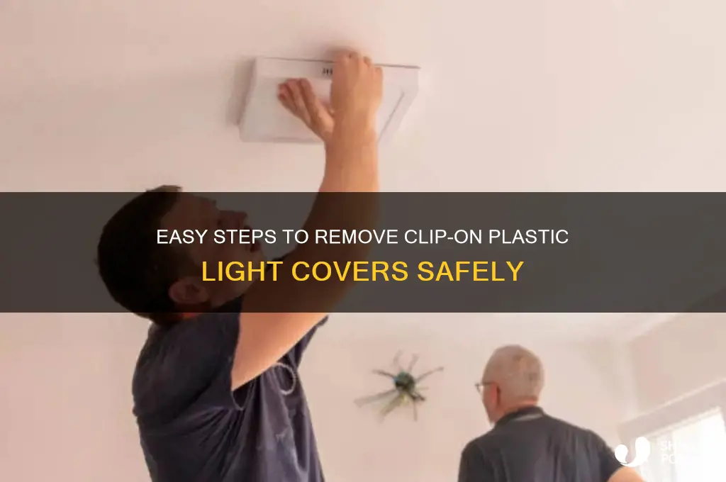 how to remove a plastic light cover with clips