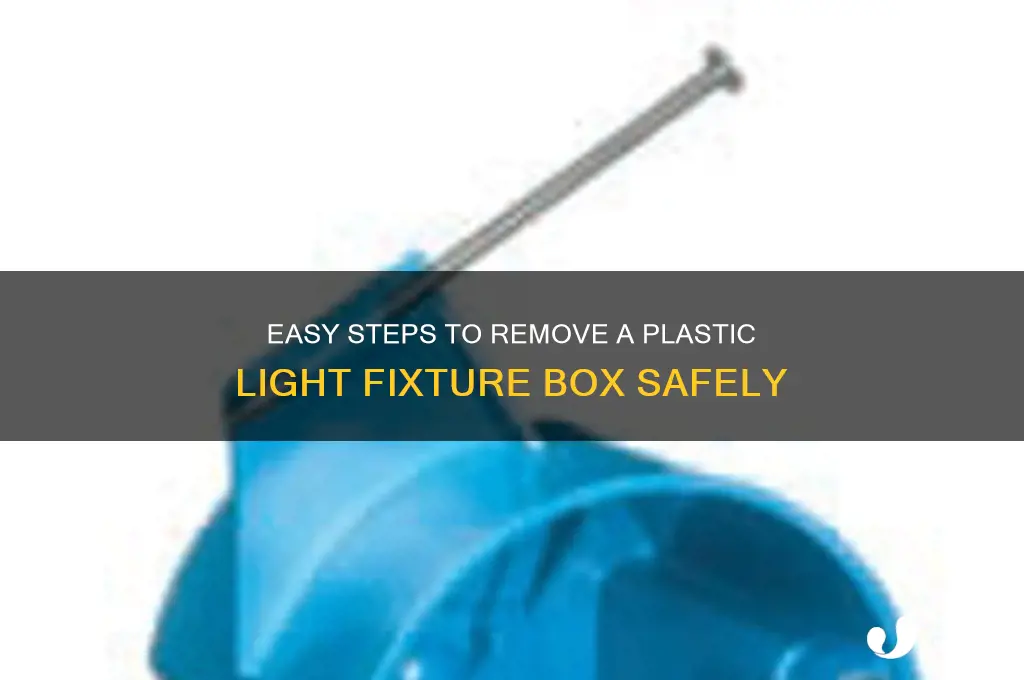 how to remove a plastic light fixture box