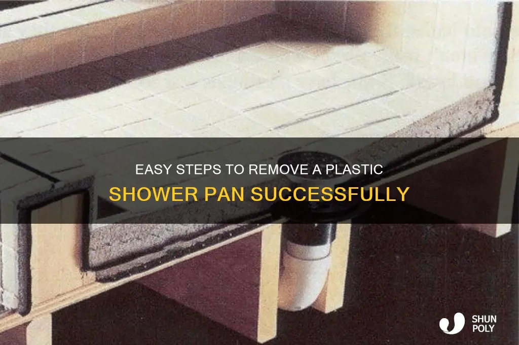 how to remove a plastic shower pan