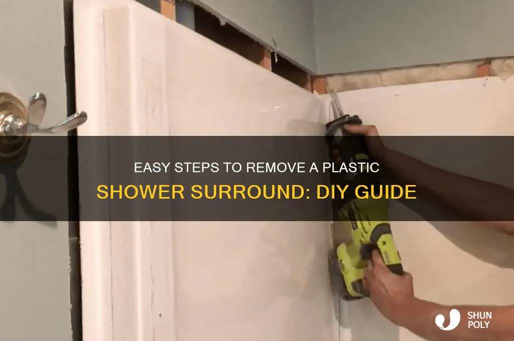 how to remove a plastic shower surround