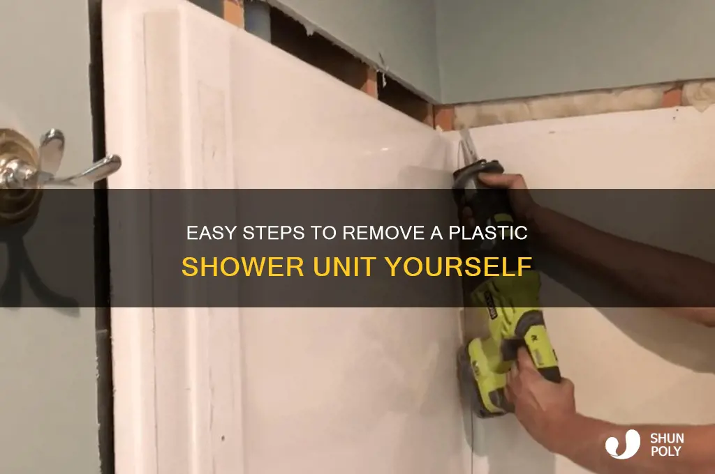 how to remove a plastic shower