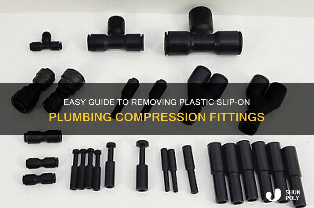 how to remove a plastic slip on plumbing compression fitting