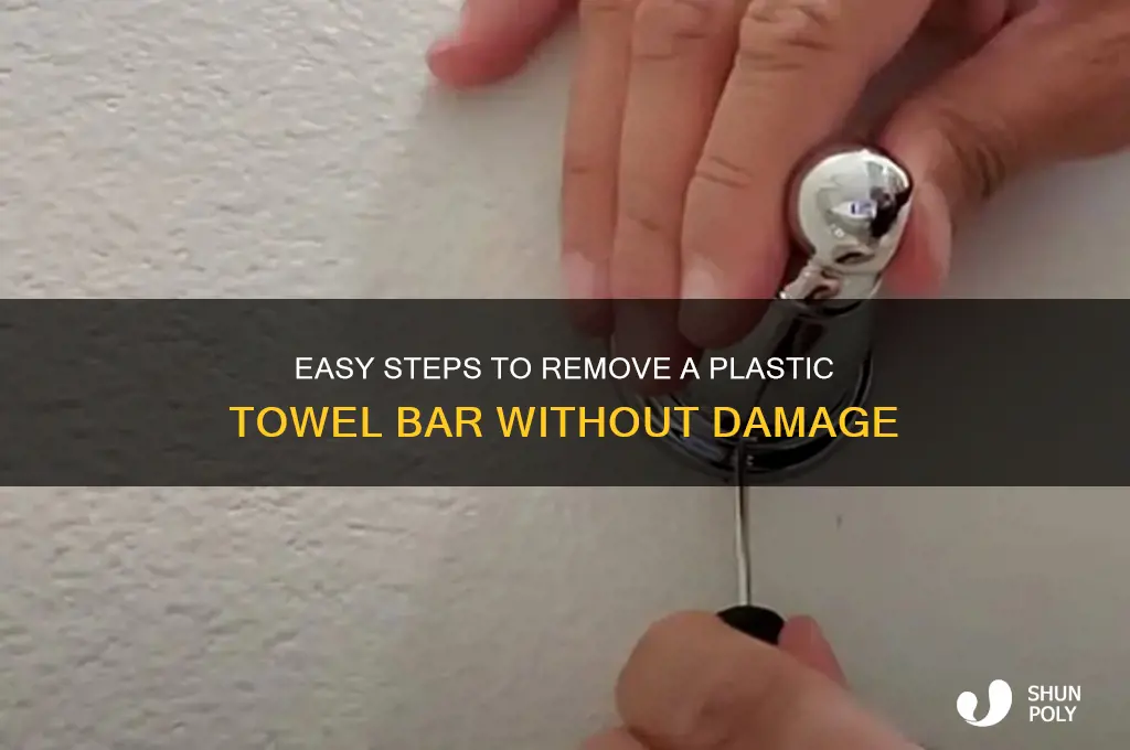 how to remove a plastic towel bar