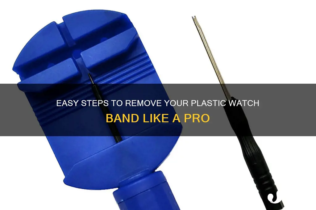 how to remove a plastic watch band